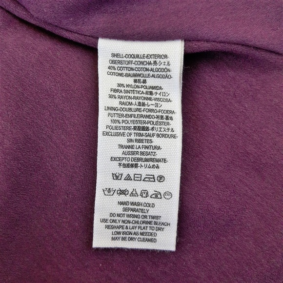 Free People Mini Dress Pleated Lace Eyelet Cutout Back Lined Wine Pockets S - Picture 8 of 8